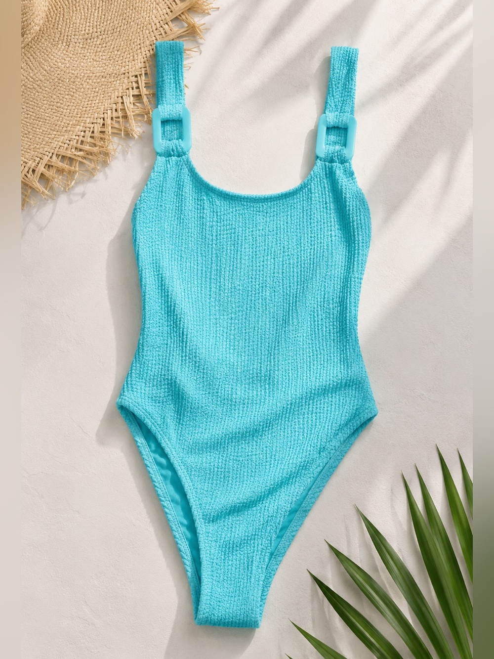 Aerie Shimmery Crinkle One Piece Swimsuit | Cheeky Scoop Back | S | NWOT - Picture 2 of 14